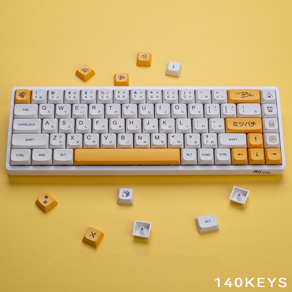 Vận chuyển nhanh chóng / keycaps sữa mật ong / hồ sơ xda / vật liệu pbt / 61/68/71/84/96/98/87/108/108 keycap