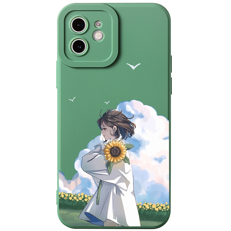 Ốp lưng JURSUE mềm chống sốc hoạt hình dễ thương đẹp cho iPhone 13 12 11 Pro Max SE 2020 X XR XS 8 7 ip 6S 6 Plus Y1933