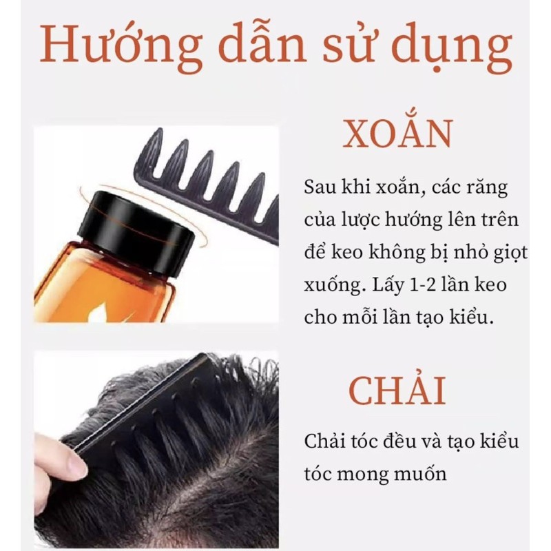 GEL TẠO NẾP TÓC KÈM LƯỢC CHẢI