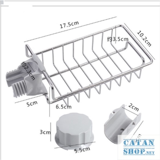 Rổ inox treo vòi nước