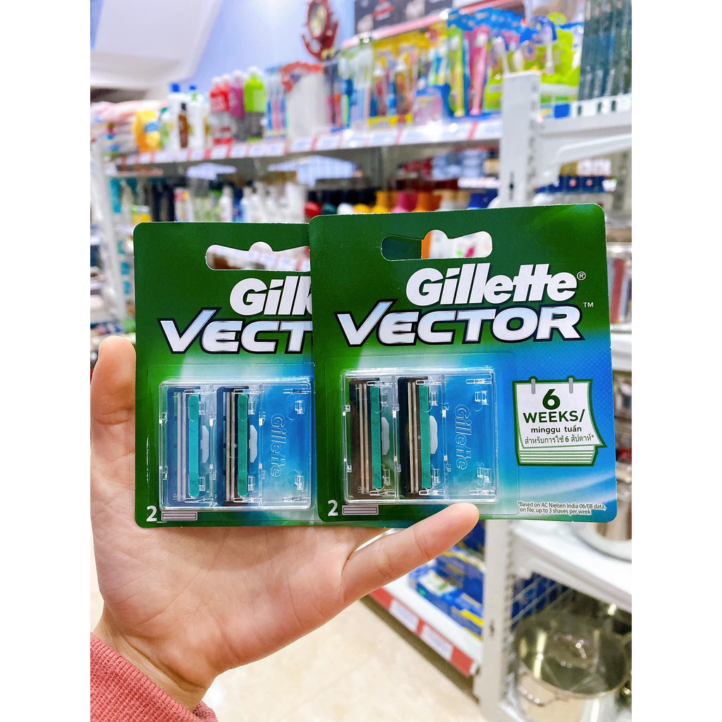 Lưỡi dao cạo râu Gillette Vector hộp 2 cái - Thái Lan