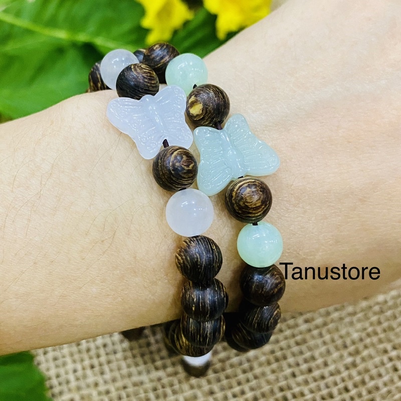 VÒNG TAY TRẦM SÁNH 8 LI MIX ĐÁ MÀU VÀ ĐÁ HOA VĂN SIÊU XINH, GIÁ RẺ, TĂNG ĐƠ NGẮN DÀI TUỲ CHỈNH- TANUSTORE