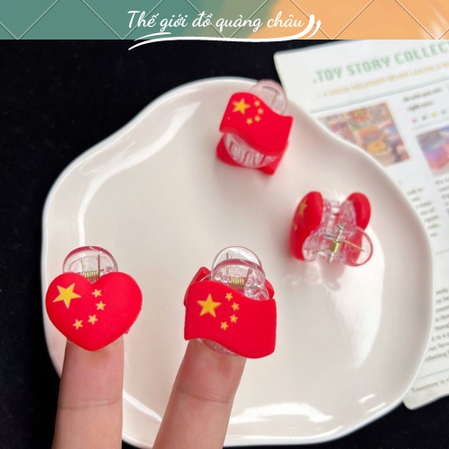Set 3 kẹp tóc xinh xắn hình đỏ rực rỡ cho bé gái hottrend (C8)