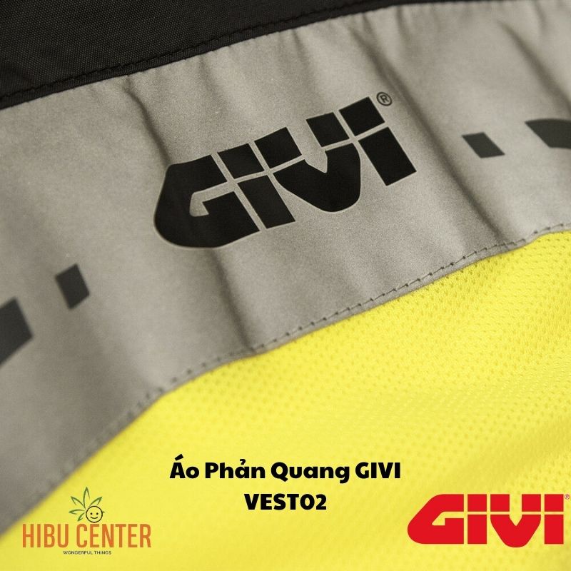 Áo Khoác Phản Quang Bảo Hộ GIVI VEST02 - Vàng Neon | TREKKER VEST VEST02  | Hàng Chính Hãng - Hibucenter