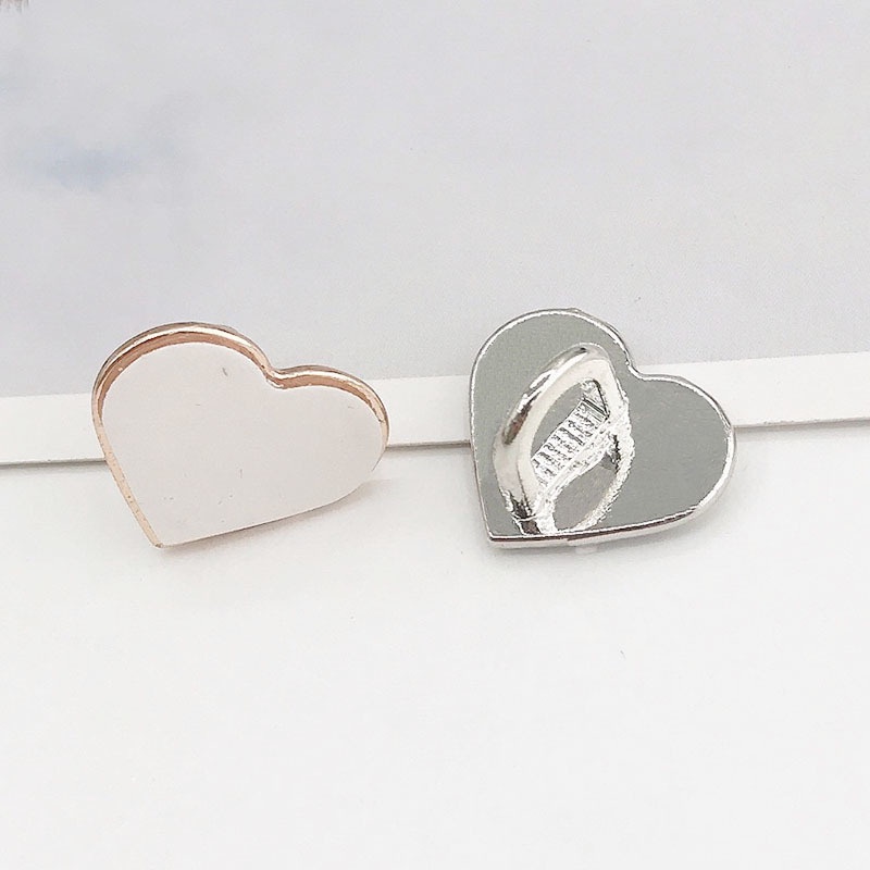 Set 2 Móc Khóa Kim Loại Hình Trái Tim 20 / 25MM Tự Làm Trang Trí Ốp Điện Thoại