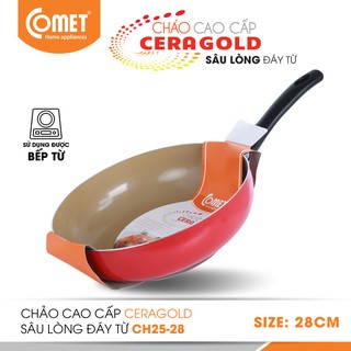 [LIFEMC11M2ADP -12% đơn 250K] Chảo từ sâu lòng chống dính cao cấp Comet CH25-28