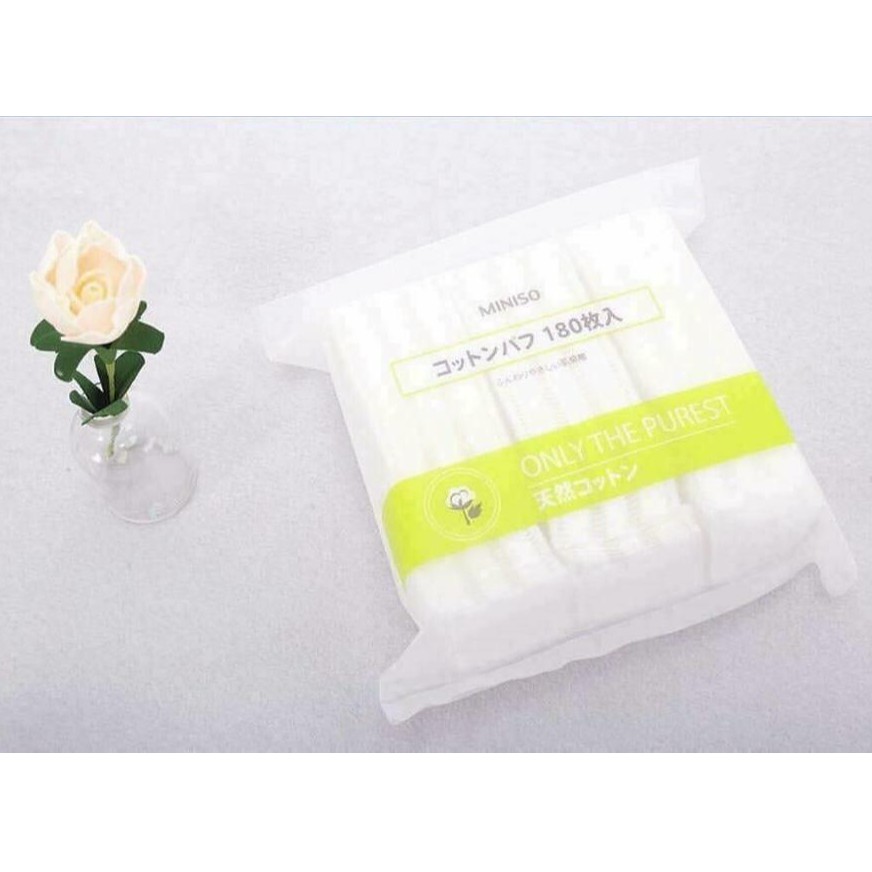 Bông tẩy trang Miniso 180 miếng | BigBuy360 - bigbuy360.vn