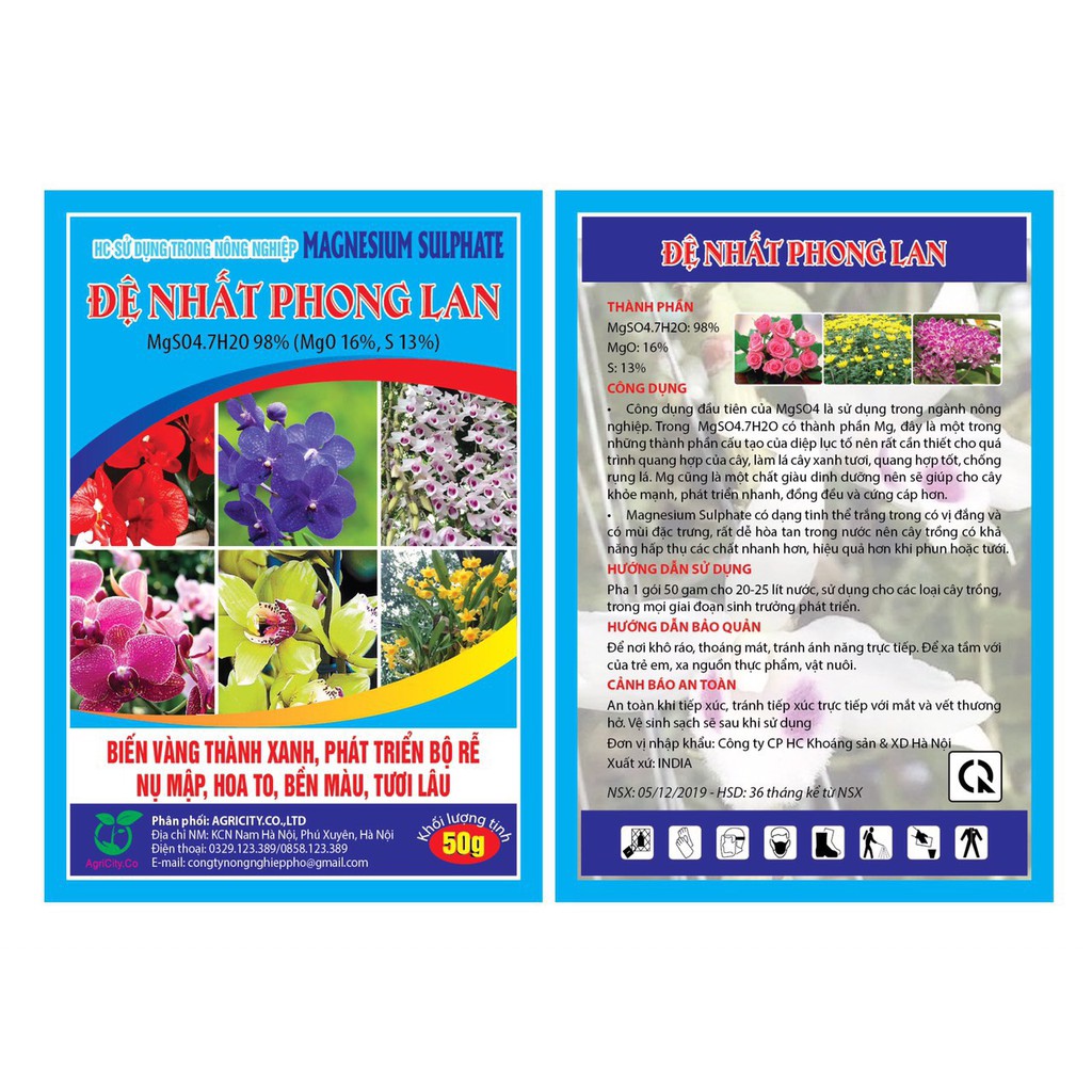 Phân bón cho Hoa Lan (Magnesium Sulphate )50g