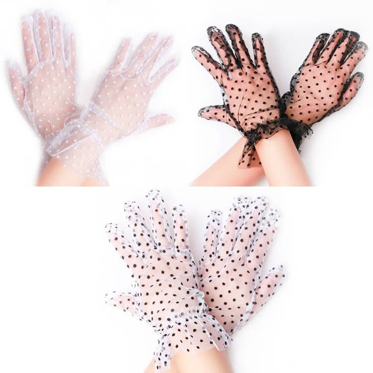 Găng Tay Lưới Ren Lụa Lạnh Mỏng Chống Nắng Thoáng Khí In Họa Tiết Da Báo Gợi Cảm Cho Đi Tiệc Mùa Hè