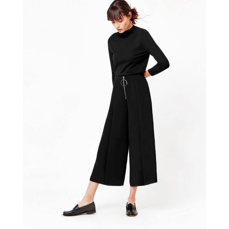 Quần culotte khoá trước