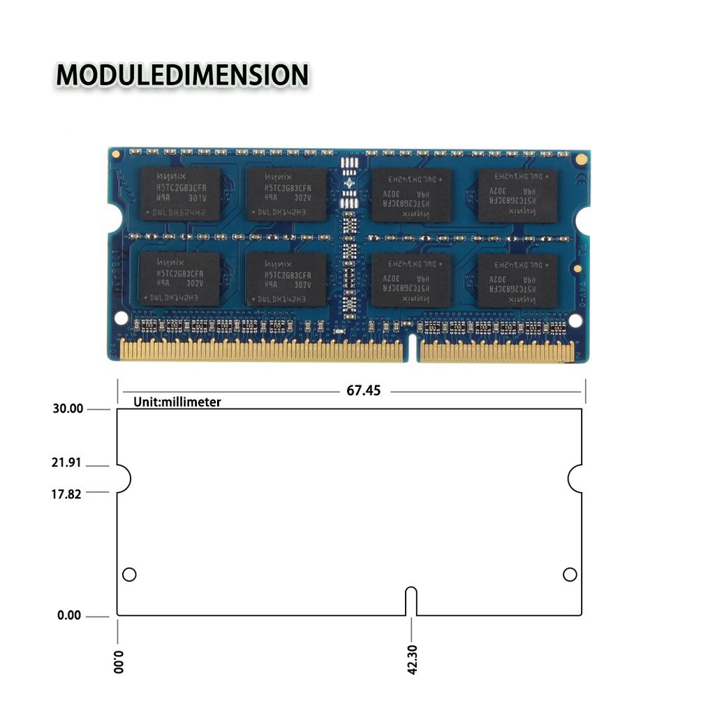 Thẻ Nhớ Ram B046 Hynix 4gb 2rx8 Ddr3 1066mhz Pc3-8500s 204pin So-dim