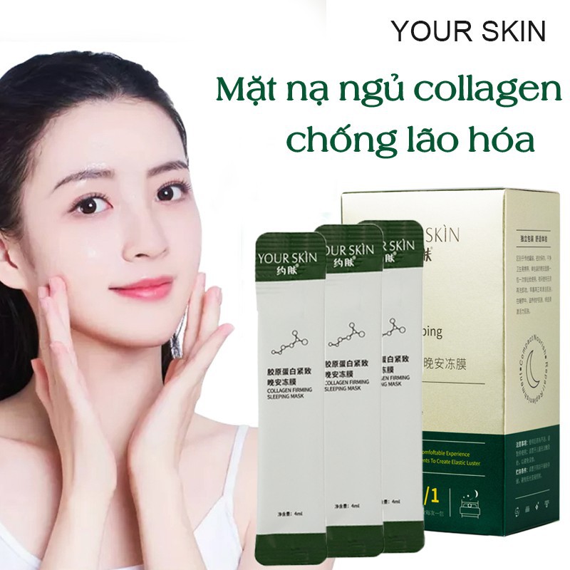 Combo 5 mặt nạ ngủ collagen dạng gel YOUR SKIN làm săn chắc và chống lão hóa da dưỡng ẩm chuyên sâu giúp da sáng hồng