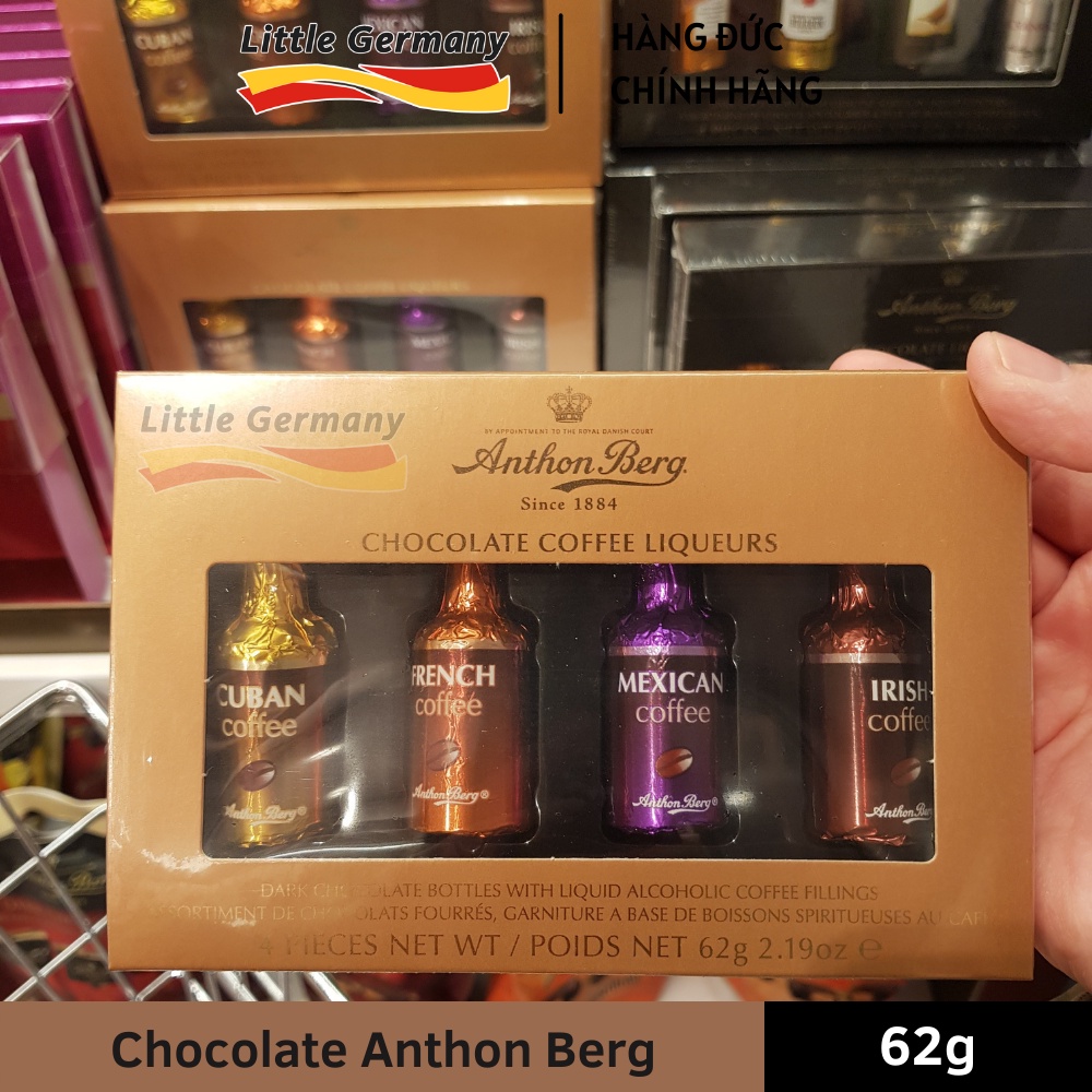 Socola cocktail Anthon Berg thượng hạng - Bản mini 4 chai - Hàng nhập Đức