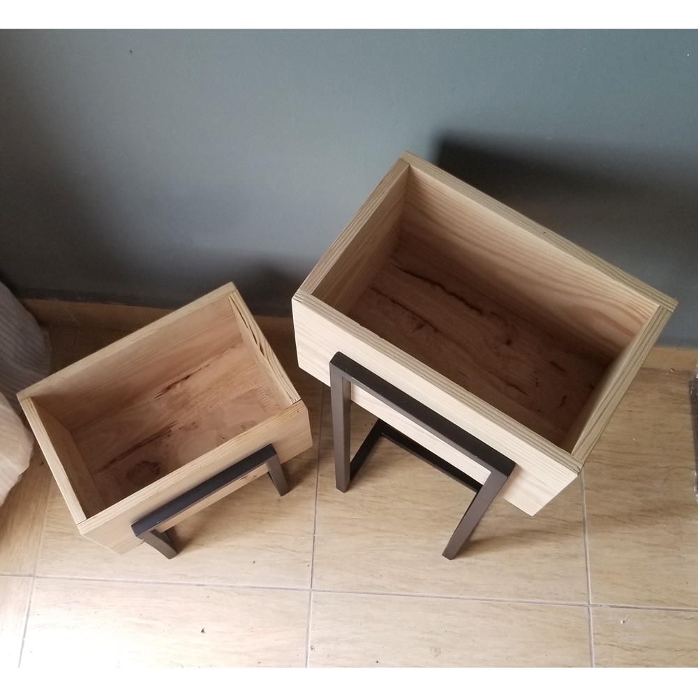 Kệ Cây Chân Sắt Hộp Gỗ nhiều kích thước – Tự trang trí vườn nhà KC01