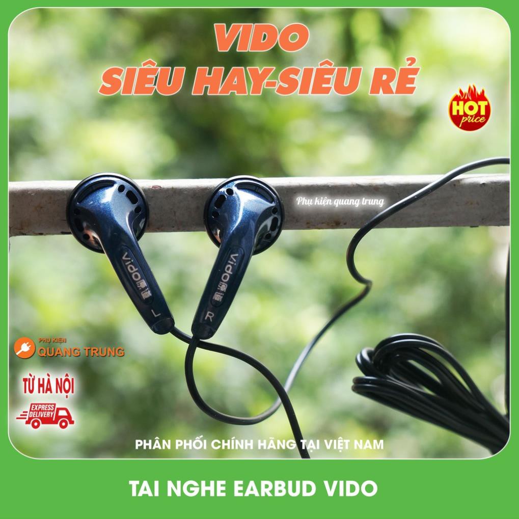 Tai nghe earbud Vido, nghe êm và hay vô cùng