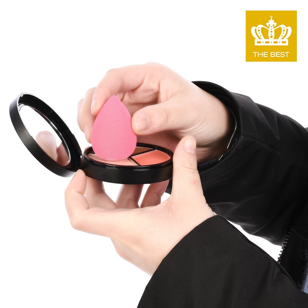 [Hàng mới về] Set 4 mút đánh phấn trang điểm hình giọt nước tiện dụng