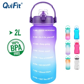Bình nước QUIFIT bằng nhựa chịu nhiệt không có mùi không độc hại dung tích 2L