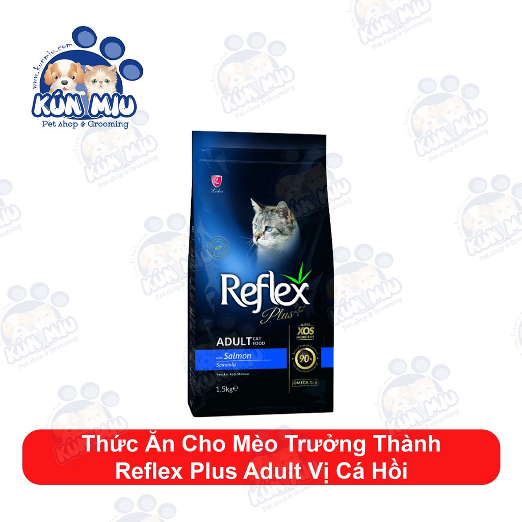 Thức ăn cho mèo trưởng thành Reflex PLUS Adult vị Cá Hồi 15kg