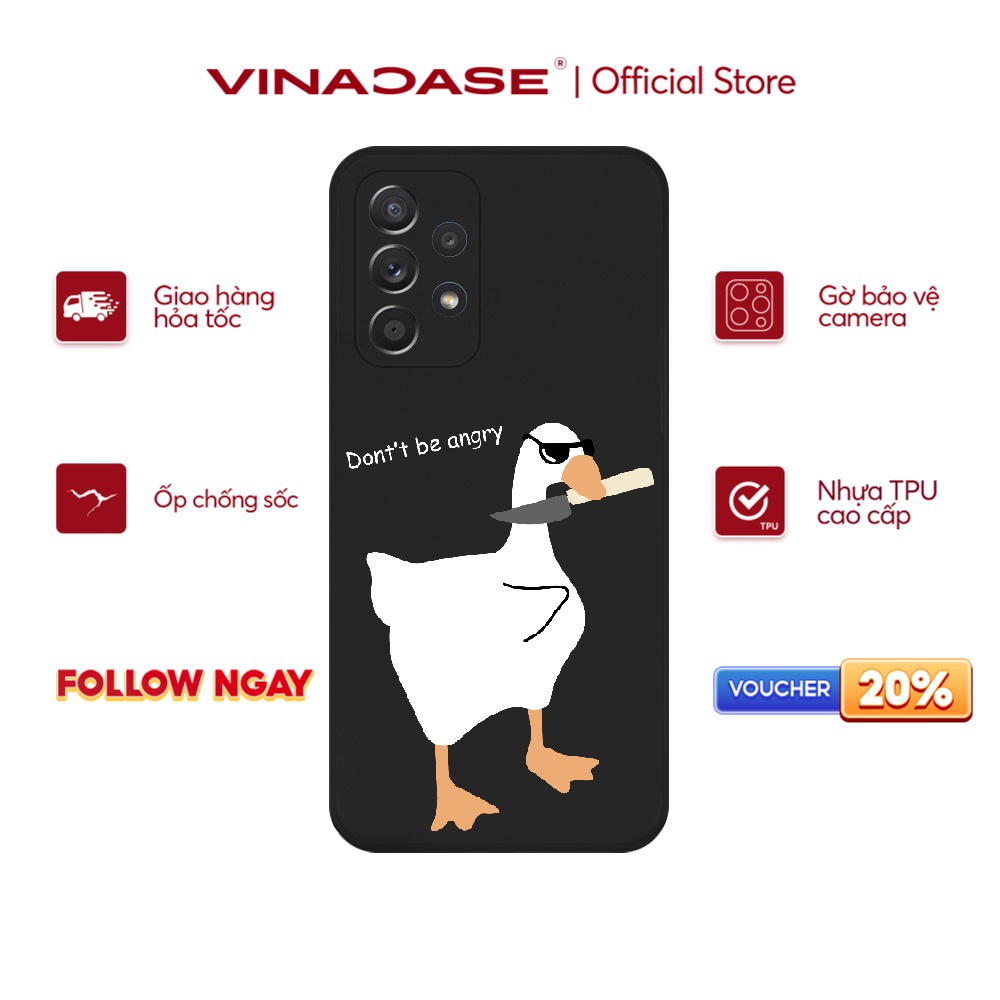 Ốp lưng Vina Case Samsung A10/A10S/A51/A32/A12/....dẻo cạnh vuông bảo vệ camera hình Vịt cặp