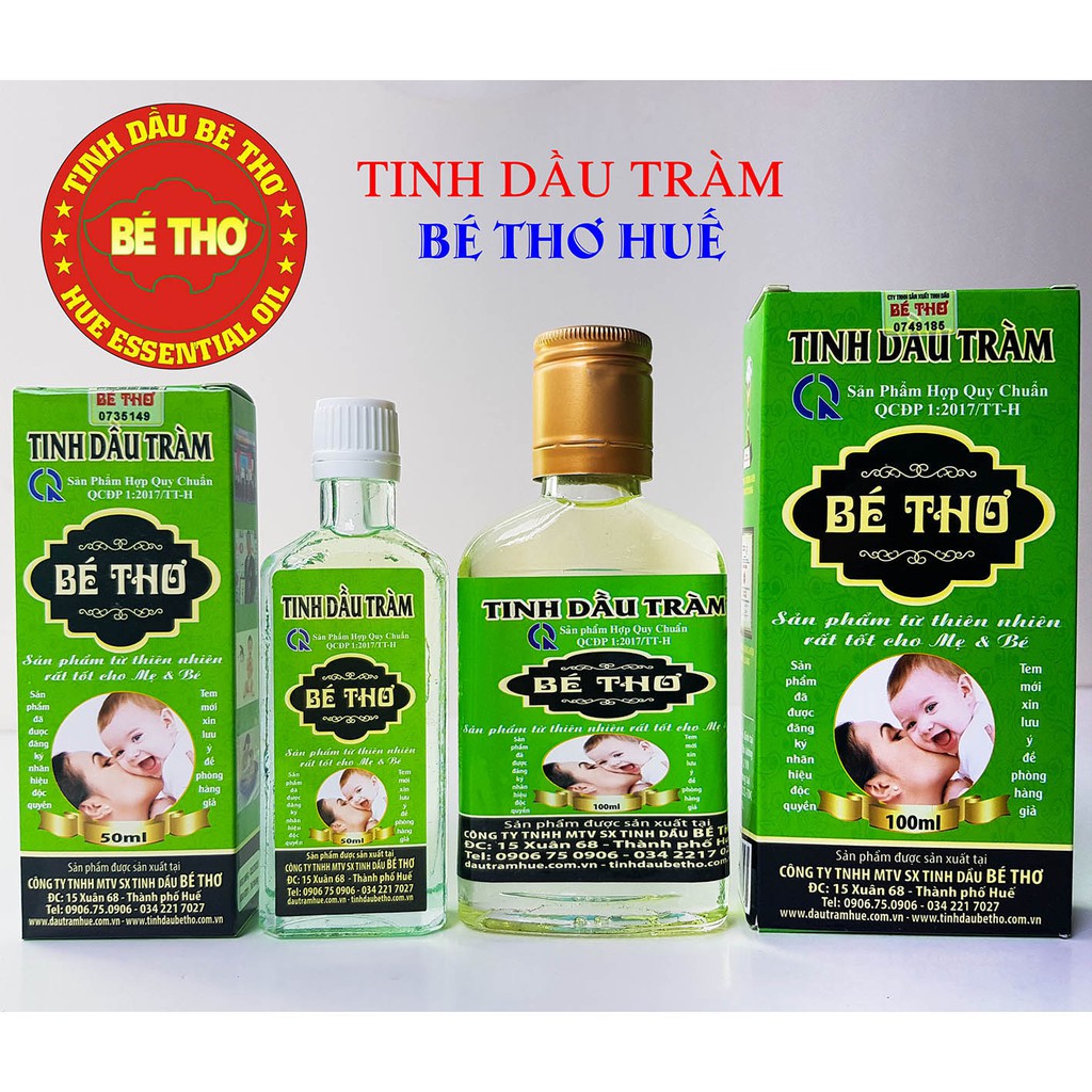 DẦU TRÀM BÉ THƠ HUẾ 50ML & 100ML - NGUYÊN CHẤT