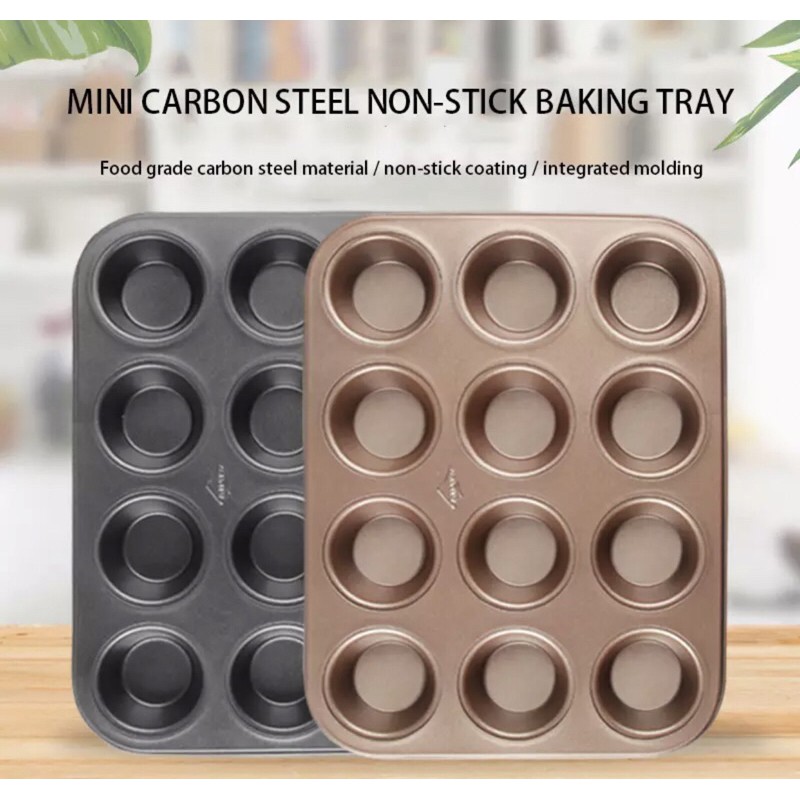 khuôn cupcake mini chống dính 12 ô