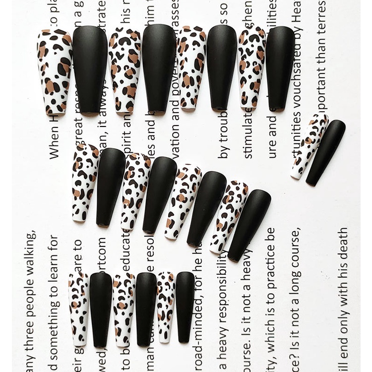 3512 YUKEHUI móng tay giả kèm keo bộ móng tay giả set móng giả trong suốt móng tay giả đính nơ móng tay giả dài vuông móng tay giả dài đính đá