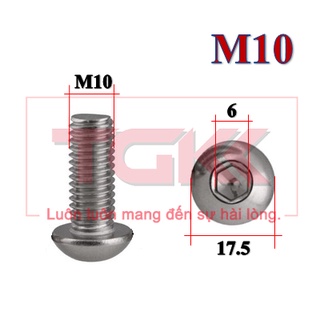 Bulong lgc chỏm cầu inox 304 m10