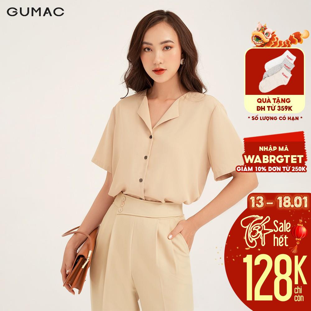 [Mã WABRGU50 giảm 10% đơn 250K] Áo tay ngắn cổ lật GUMAC AB119