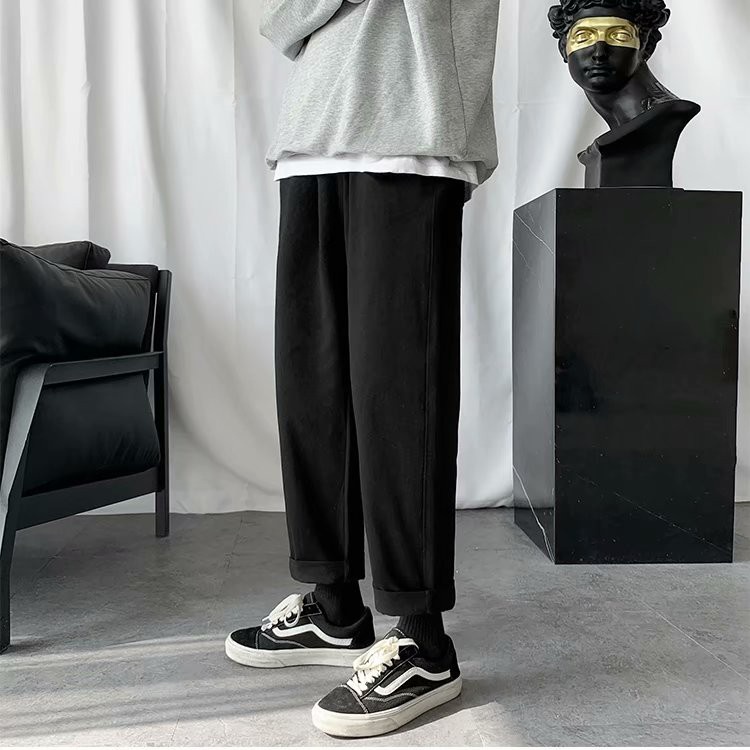 Quần ống rộng kiểu dáng đơn giản màu trơn trẻ trung năng động cho nam