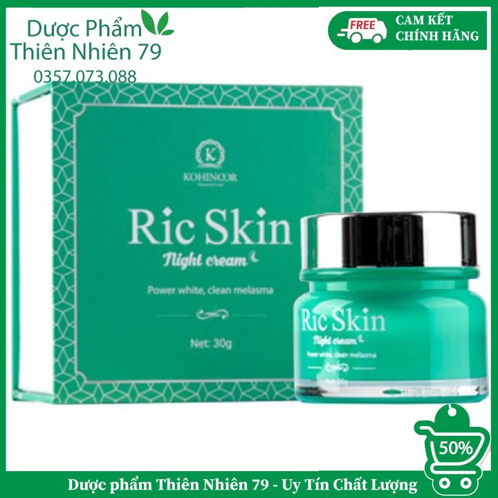 Kem Nám Đêm Ric Skin Giúp Sạch Nám Và Tàn Nhang