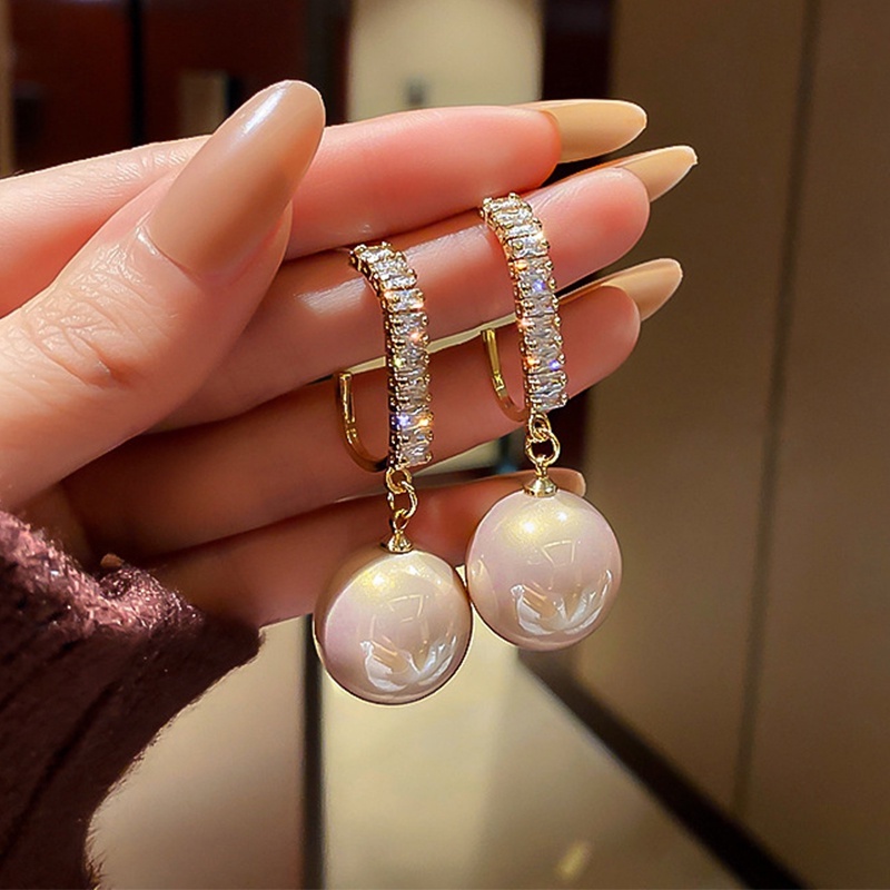 Bông Tai Đính Ngọc Trai Thời Trang