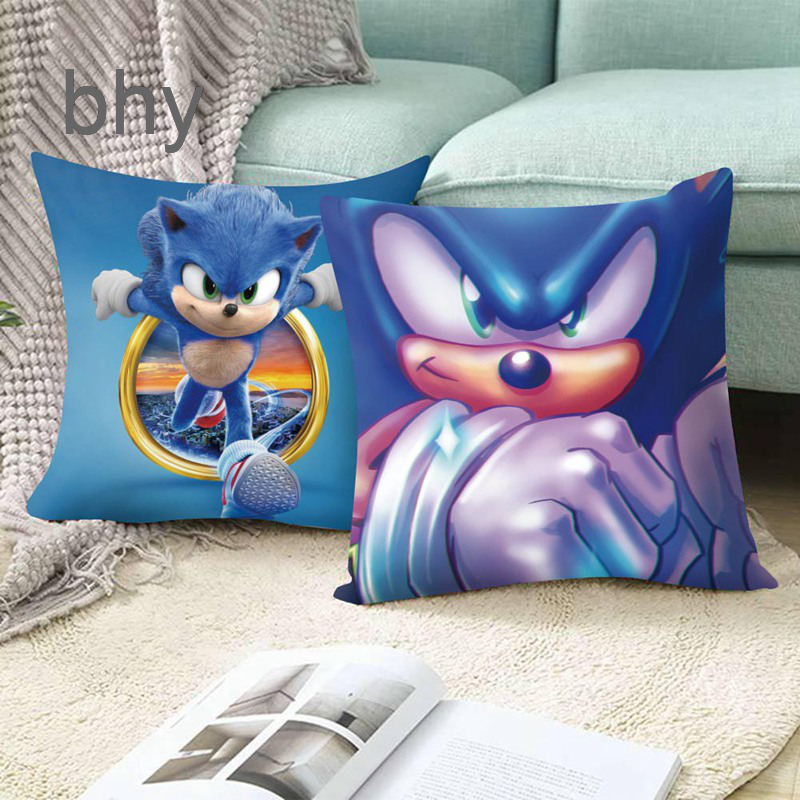 Vỏ Gối In Hình Nhím Sonic The Hedgehog 3d Mềm Mại Thoải Mái Trang Trí Nhà Cửa 2020 18x18inch