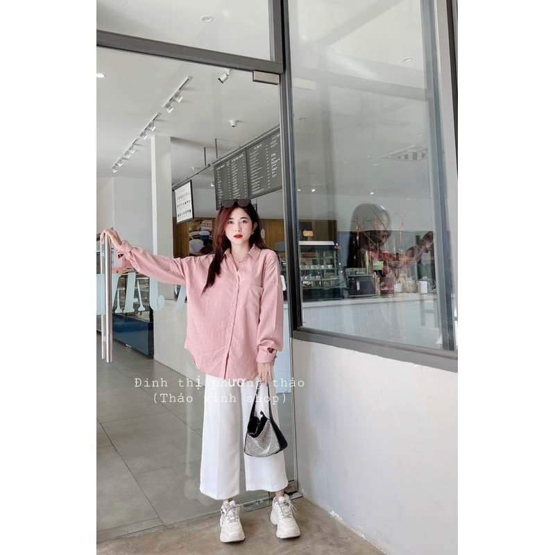 [Mã FAGREEN245 giảm 10% tối đa 30K đơn 99K] Sét đũi trắng cổ vét - bộ dài tay | BigBuy360 - bigbuy360.vn