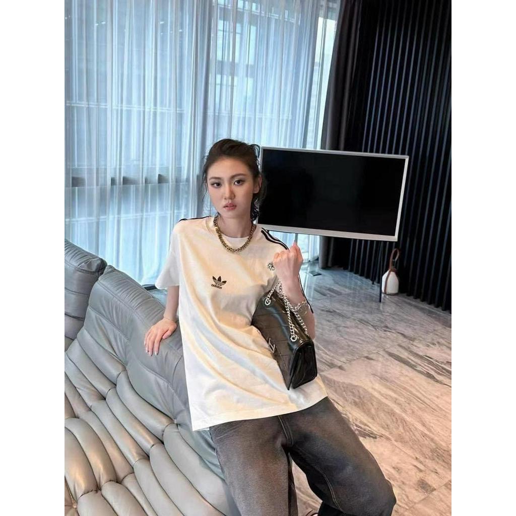 Áo thun Adidas 3 sọc, áo thun nam nữ basic T13, chất cotton 100% form chuẩn i hình Hight Bar Store