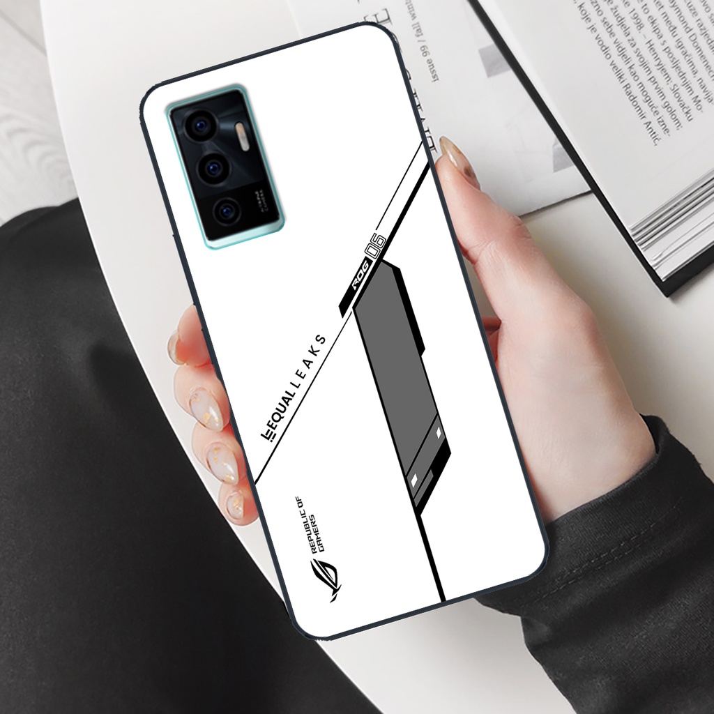 Ốp lưng điện thoại Vivo V23e - Republic of Gamers, chất liệu kính cường lực