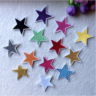 Sticker Thêu, Patch Ủi Hình Ngôi Sao Trang Trí Quần Áo, Mũ Nón, Giày Vải