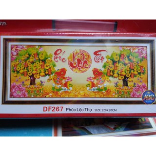 Tranh đính đá phúc lộc thọ DF267
