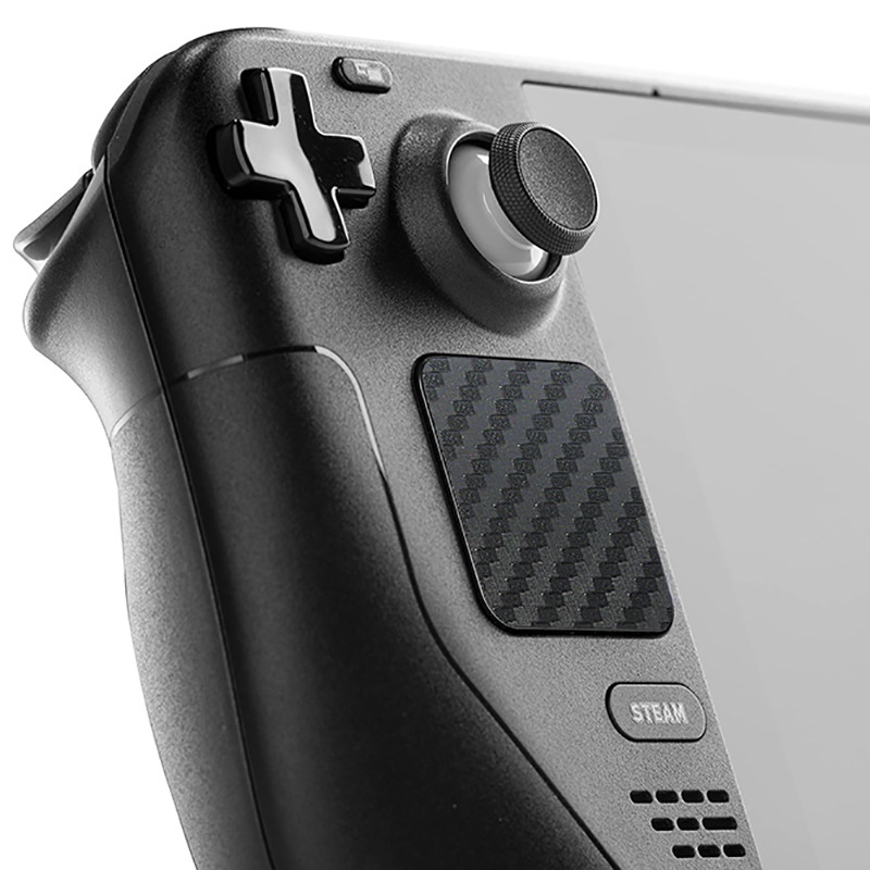 Combo 02 miếng dán Trackpad và 04 Back button chống trầy xước vân carbon cực nhạy cho máy chơi game Steam Deck - Valve