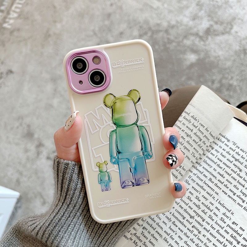 Ốp điện thoại in hình gấu sang trọng thích hợp cho iphone 13 12 11 Pro Pro max X XS XR Xs MAX 7 8 plus