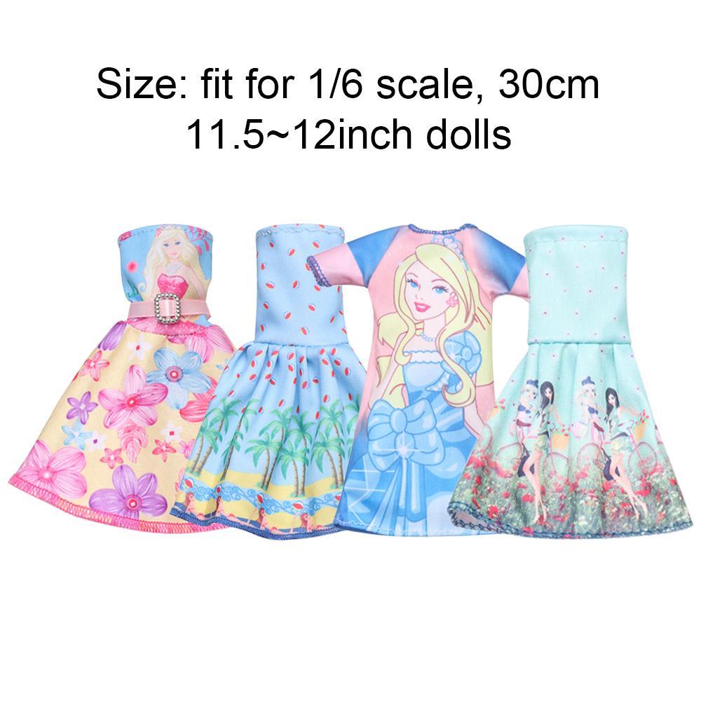 Đầm Thời Trang Màu Cầu Vồng Xinh Xắn Cho Búp Bê