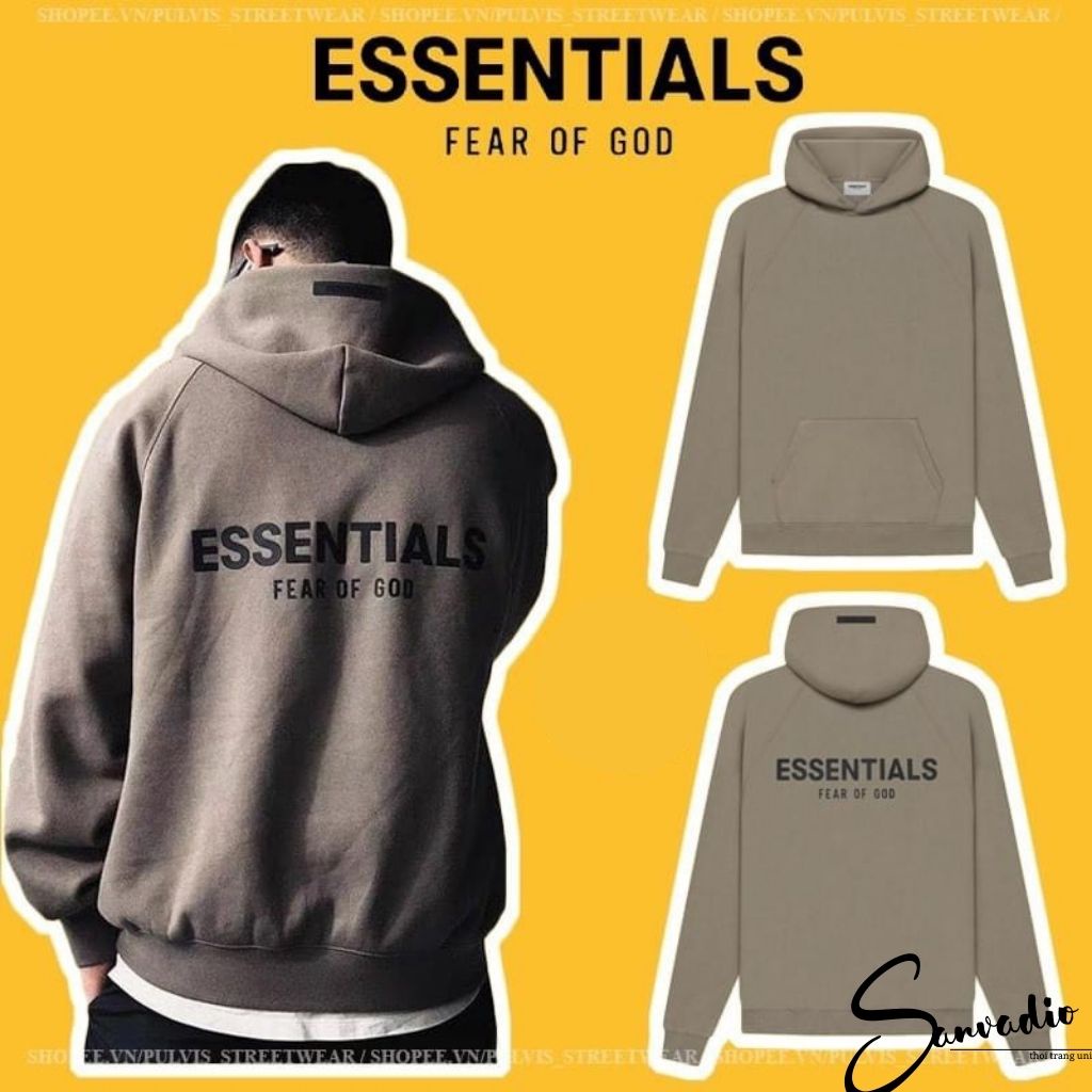 Áo nỉ hoodie nam nữ SANVADIO áo hoodie  unisex hoodie essentials AN209 | BigBuy360 - bigbuy360.vn