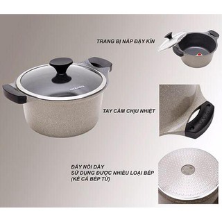 NỒI ĐÁ STONE CAO CẤP 20cm Lock&Lock LCA6202D