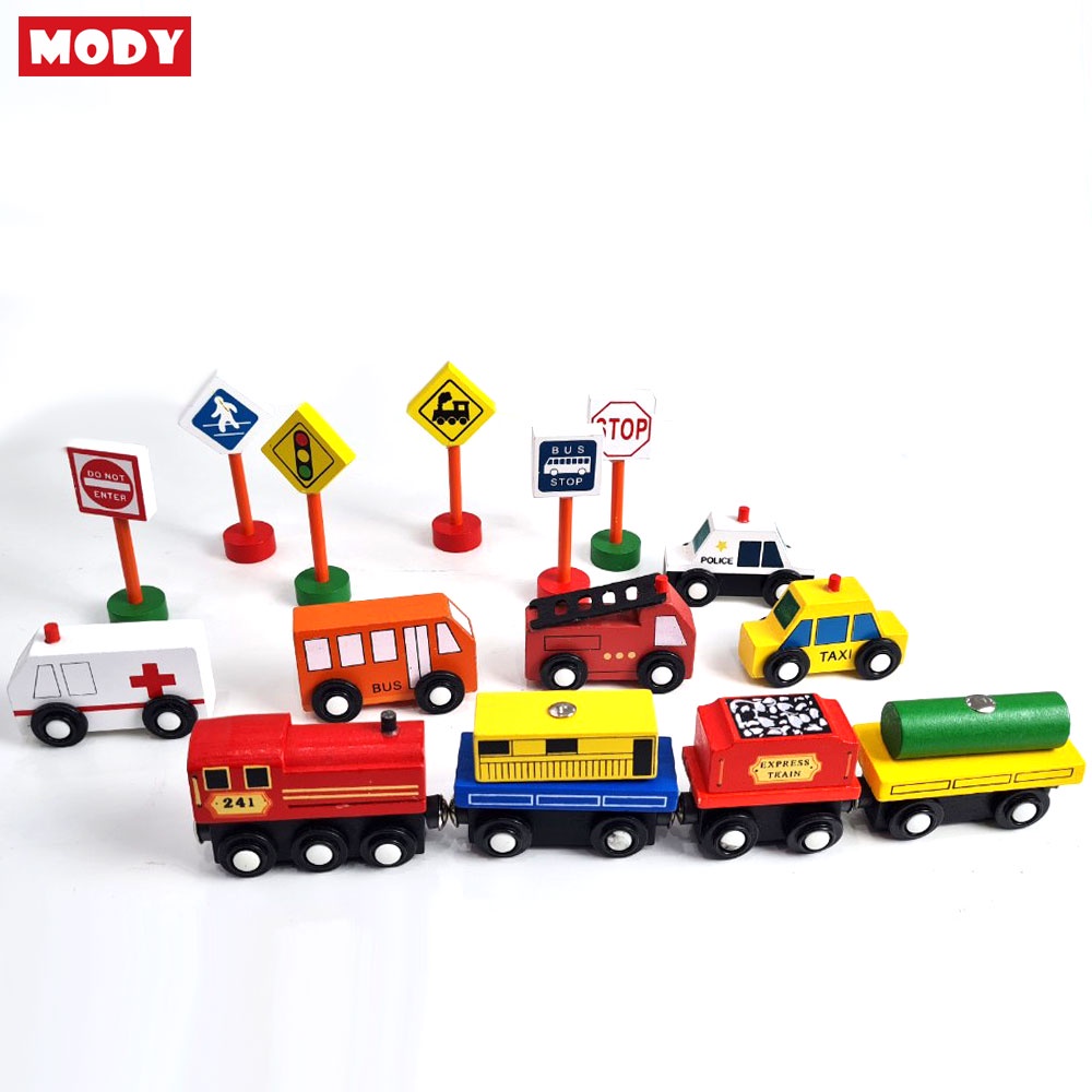 Bộ đồ chơi mô hình giao thông thành phố City Traffic building block Mody