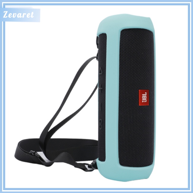 Hộp Đựng Bảo Vệ Loa Zevaret JBL Flip5 Kèm Dây Đeo Vai Bằng Silicon Tiện Dụng Mang Theo Du Lịch