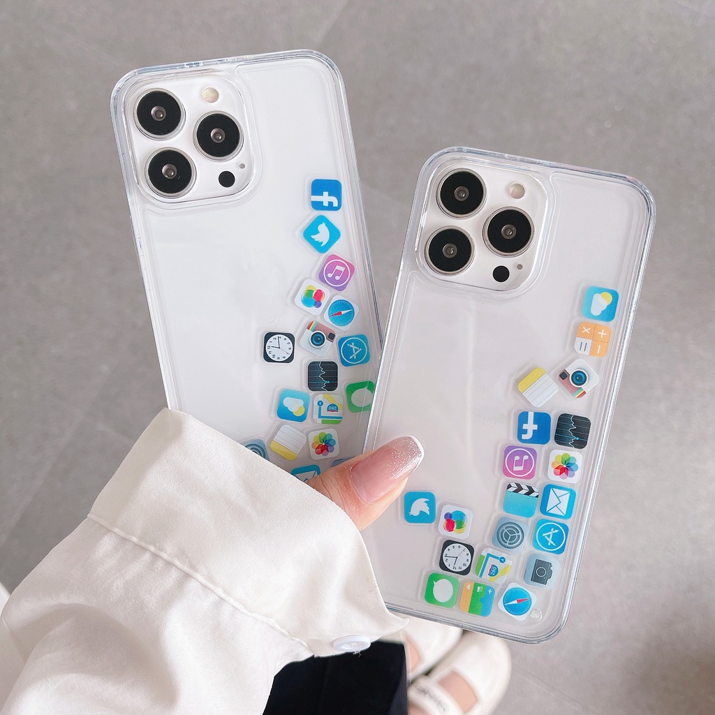 Ốp Điện Thoại Mềm Trong Suốt Phối Kim Tuyến Nước Cho iPhone 13 Pro MAX 12 11 Pro MAX XS MAX XR X 6 7 + 8 Plus