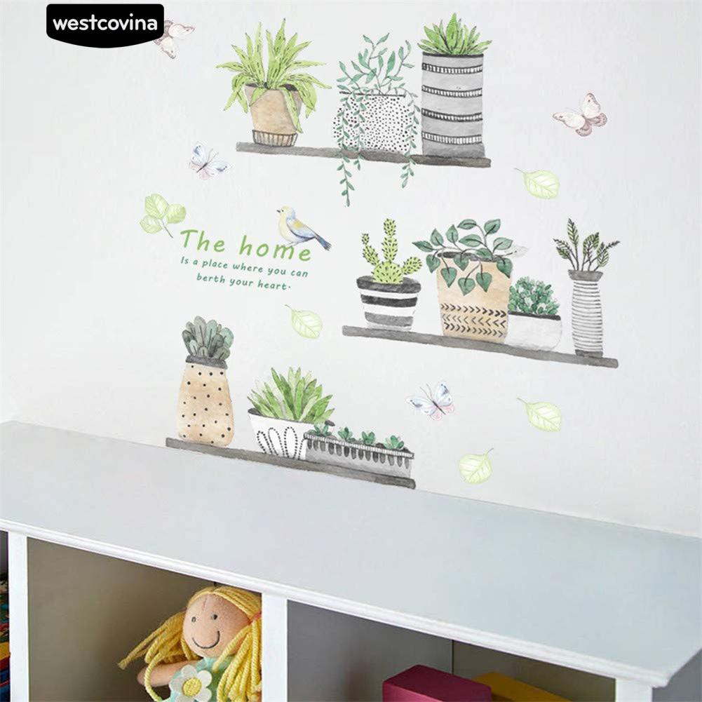 Miếng dán tường trang trí hình cây cảnh xinh xắn