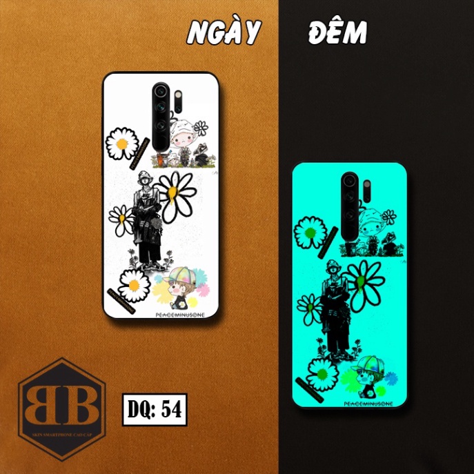 Ốp lưng kính Dạ Quang dành cho Xiaomi Redmi Note 8 Pro phát sáng trong đêm chất tốt