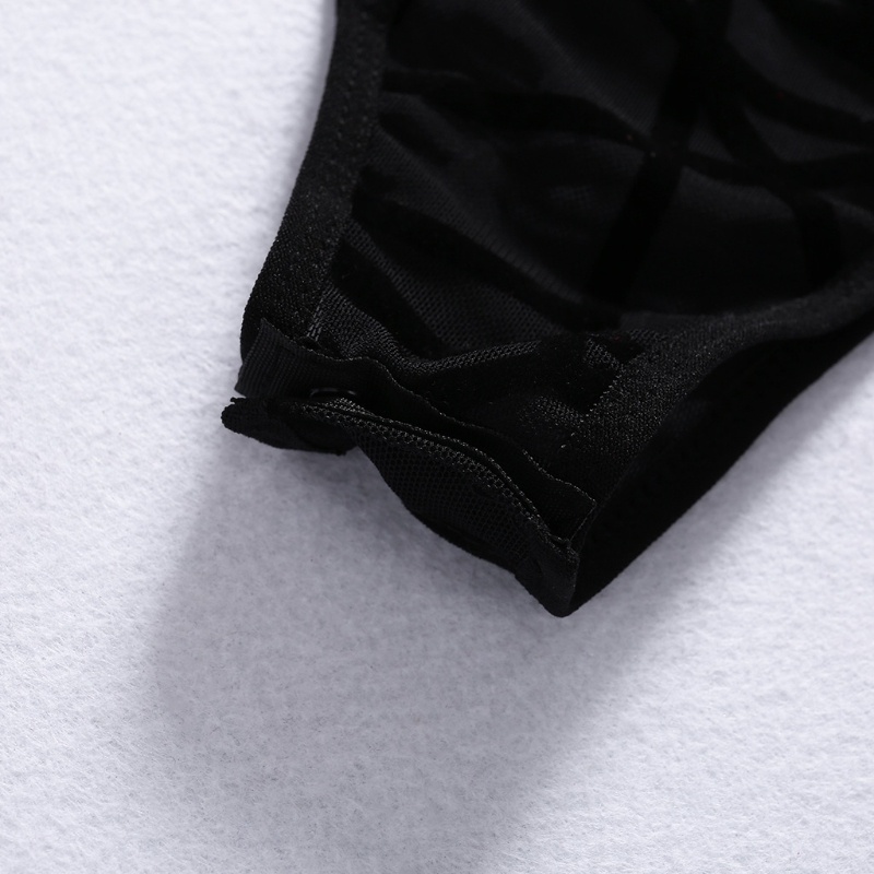 Áo Liền Quần Tay Dài Cổ Cao Phối Lưới Xuyên Thấu Thời Trang Quyến Rũ Cho Nữ