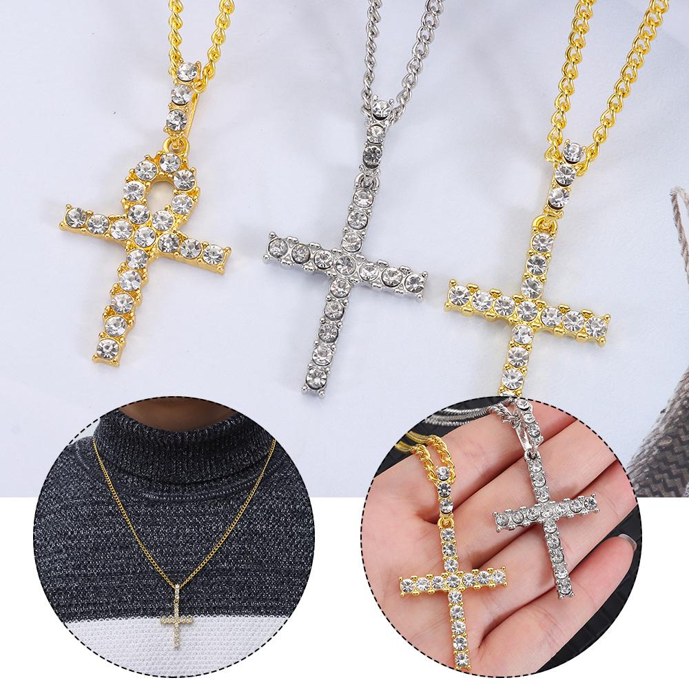 ANKER Vòng cổ Hợp Kim Mặt Chữ Thập Phong Cách Mới Cho Nữ|Mặt Vòng cổ Phong Cách Hip Hop Cá Tính