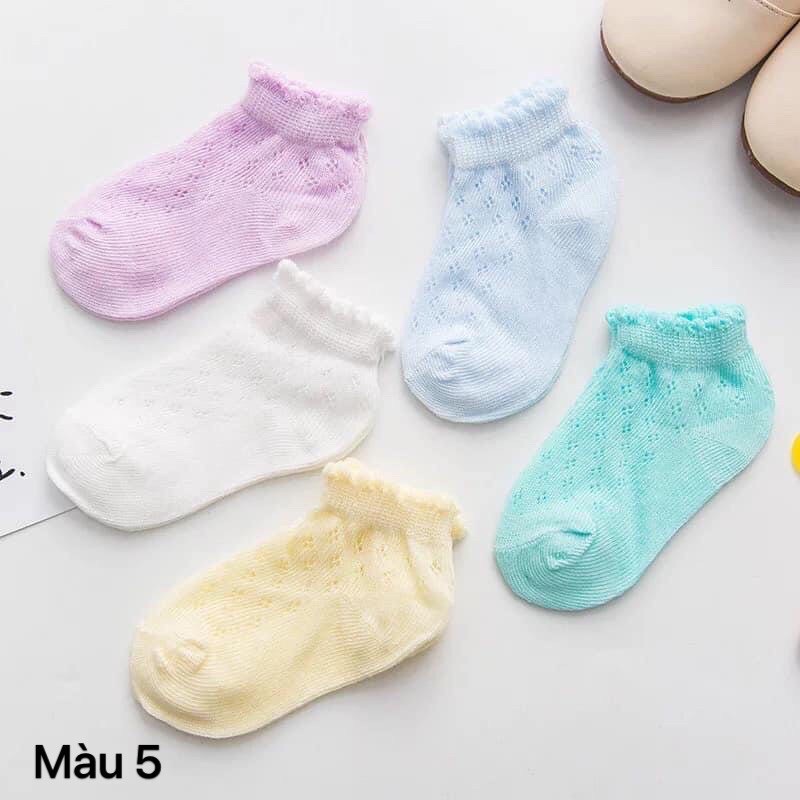 ( Siêu Rẻ ) SET 5 ĐÔI TẤT LƯỚI CHO BÉ (hàng túi zip xịn xò)